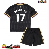 Camisa de Futebol Aston Villa Alejandro Garnacho #17 Equipamento Secundário Infantil 2026-27 Manga Curta (+ Calças curtas)